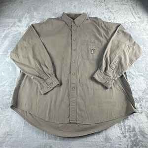 Wrangler VTG Western Shirt Mens XXL Olive Rugged Wear Heritage Workwear